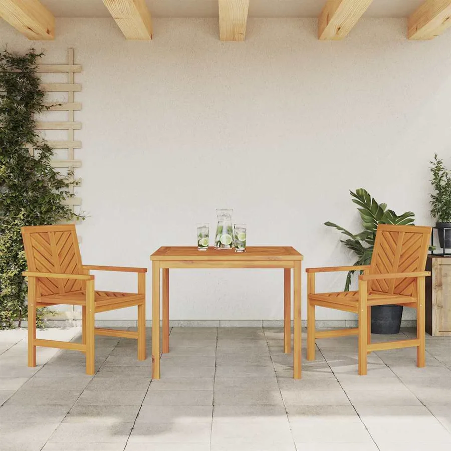 Ensemble de salle à manger pour jardin 3 pc Marron - 4