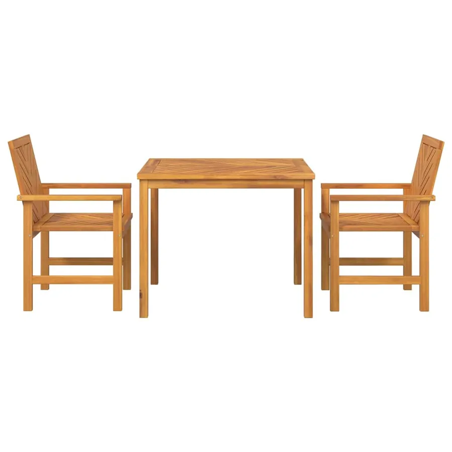 Ensemble de salle à manger pour jardin 3 pc Marron - 7