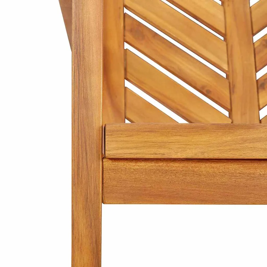 3-Piece Garden Dining Set Brown - 9