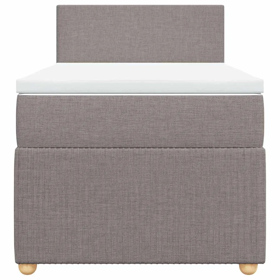 Sommier à lattes de lit avec matelas Taupe 80x200 cm Tissu - 4