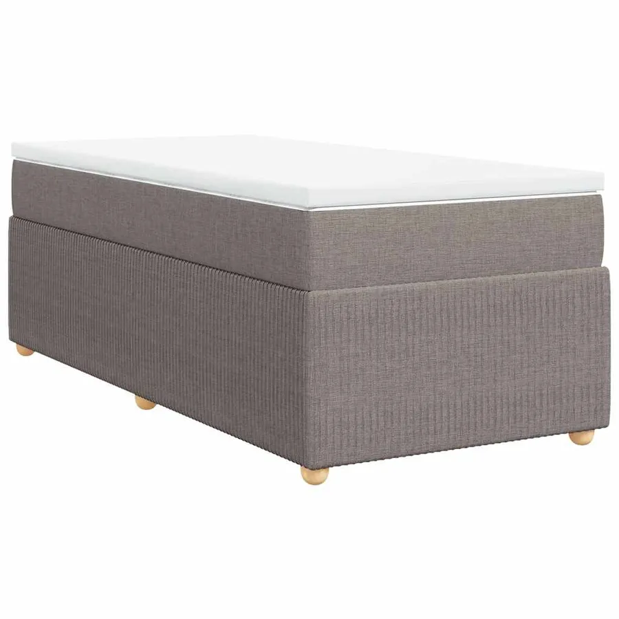 Sommier à lattes de lit avec matelas Taupe 80x200 cm Tissu - 2