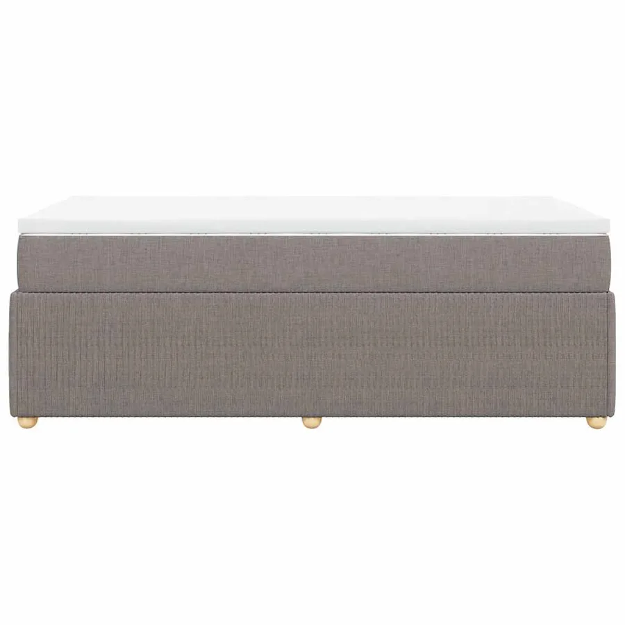 Sommier à lattes de lit avec matelas Taupe 80x200 cm Tissu - 5