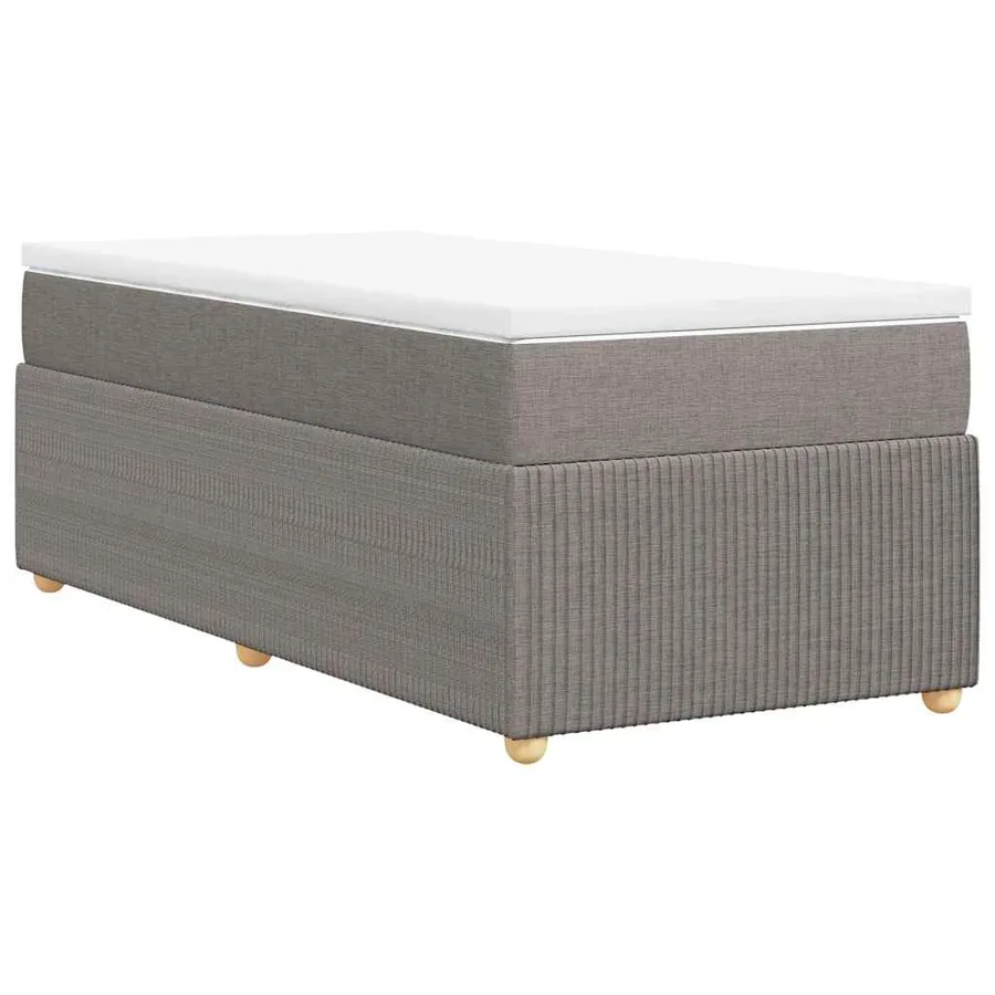 Sommier à lattes de lit avec matelas Taupe 80x200 cm Tissu - 6