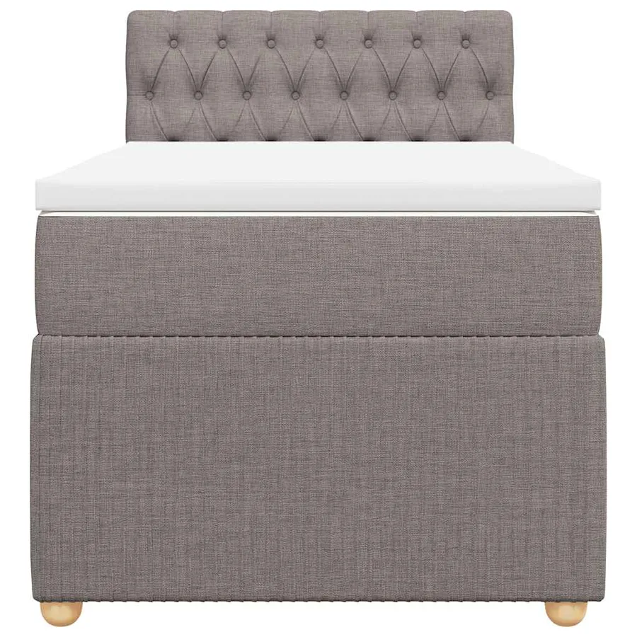 Sommier à lattes de lit avec matelas Taupe 80x200 cm Tissu - 4