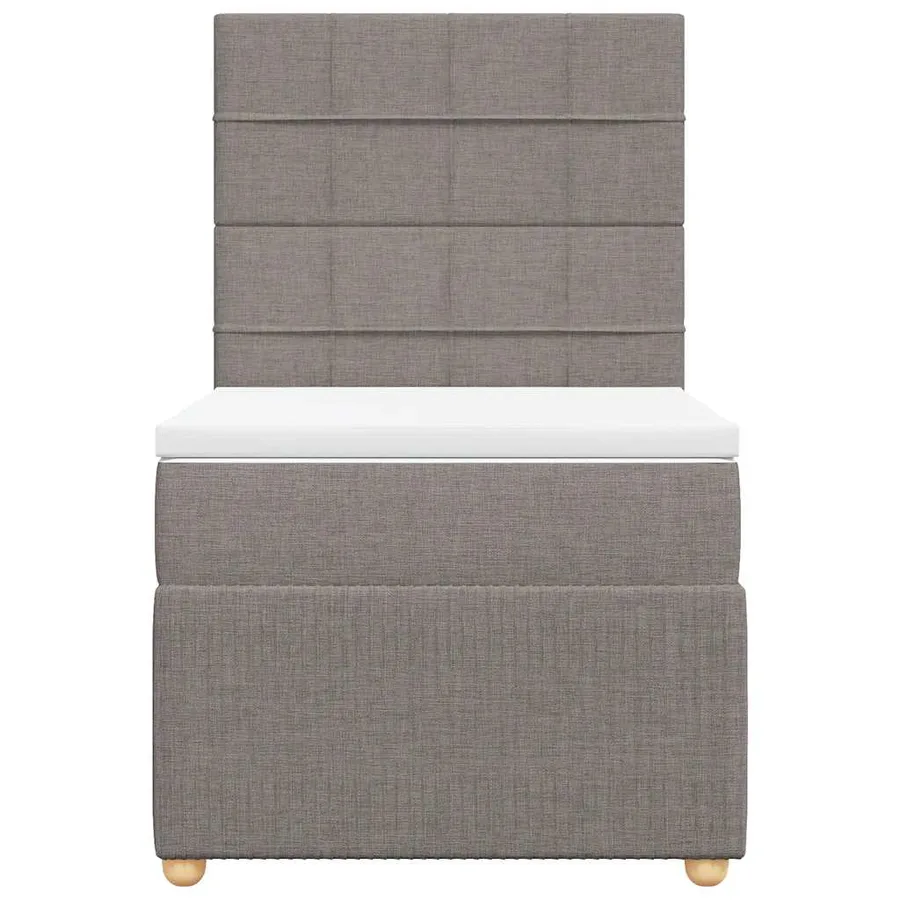 Sommier à lattes de lit avec matelas Taupe 80x200 cm Tissu - 6