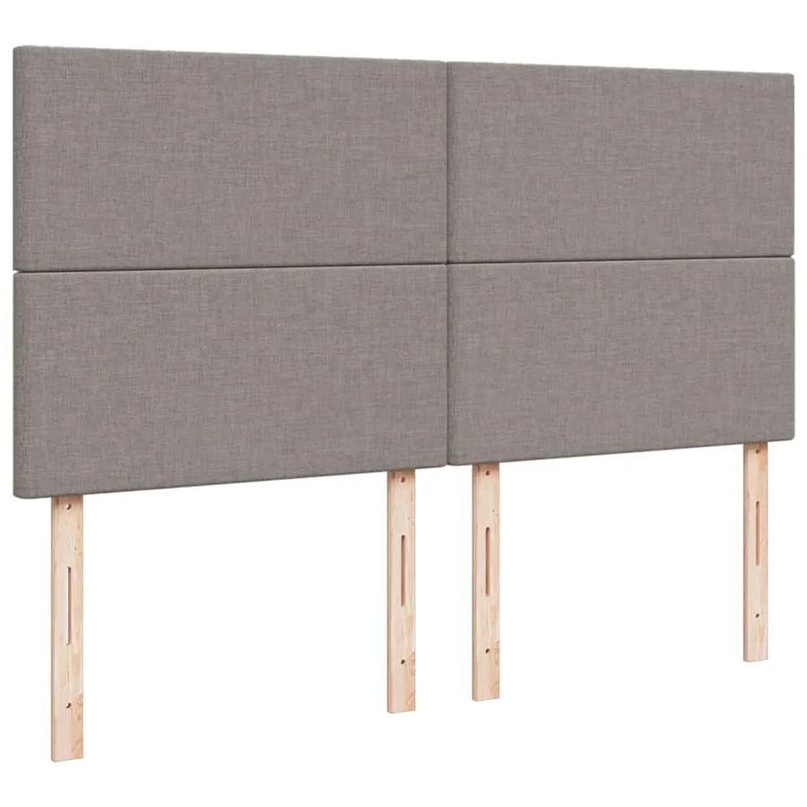 Sommier à lattes de lit avec matelas Taupe 200x200 cm Tissu - 7