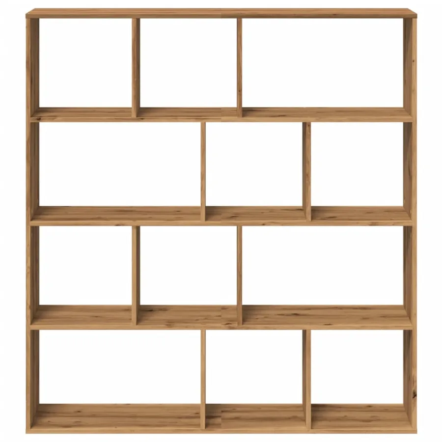 Bibliothèque chêne artisanal 132x29x141,5 cm bois d'ingénierie - 5