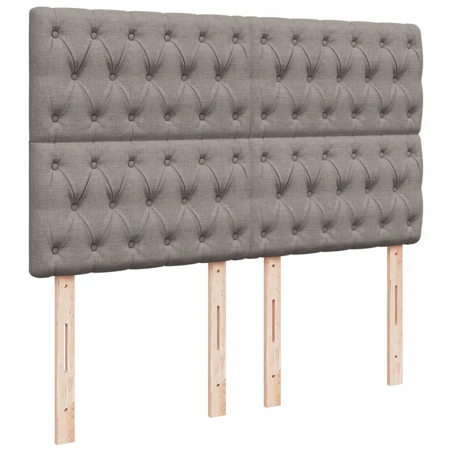 Sommier à lattes de lit avec matelas Taupe 140x190 cm Tissu - 9