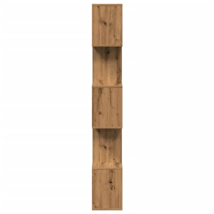 Étagère séparatrice de pièce à 5 niveaux chêne artisanal - 7