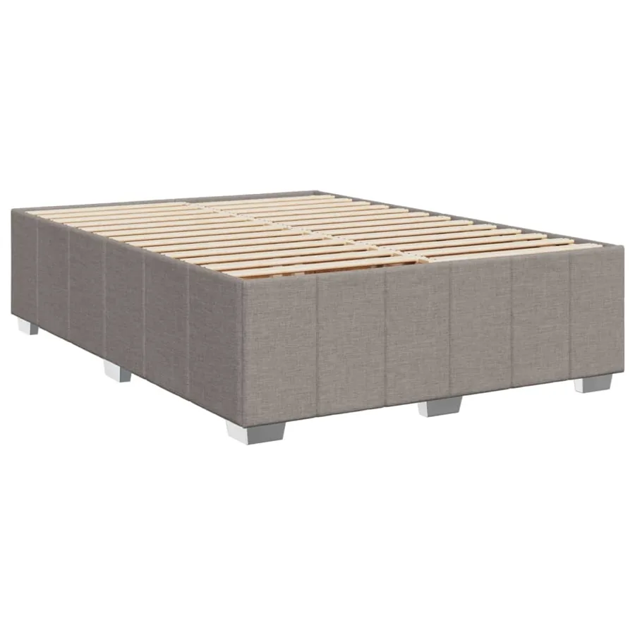 Sommier à lattes de lit avec matelas Taupe 140x200 cm Tissu - 10