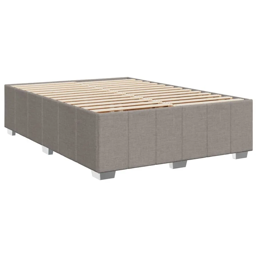 Sommier à lattes de lit avec matelas Taupe 140x200 cm Tissu - 10