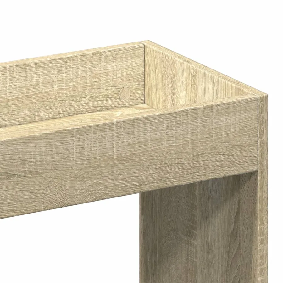 Buffet haut chêne sonoma 92x33x140 cm bois d'ingénierie - 9