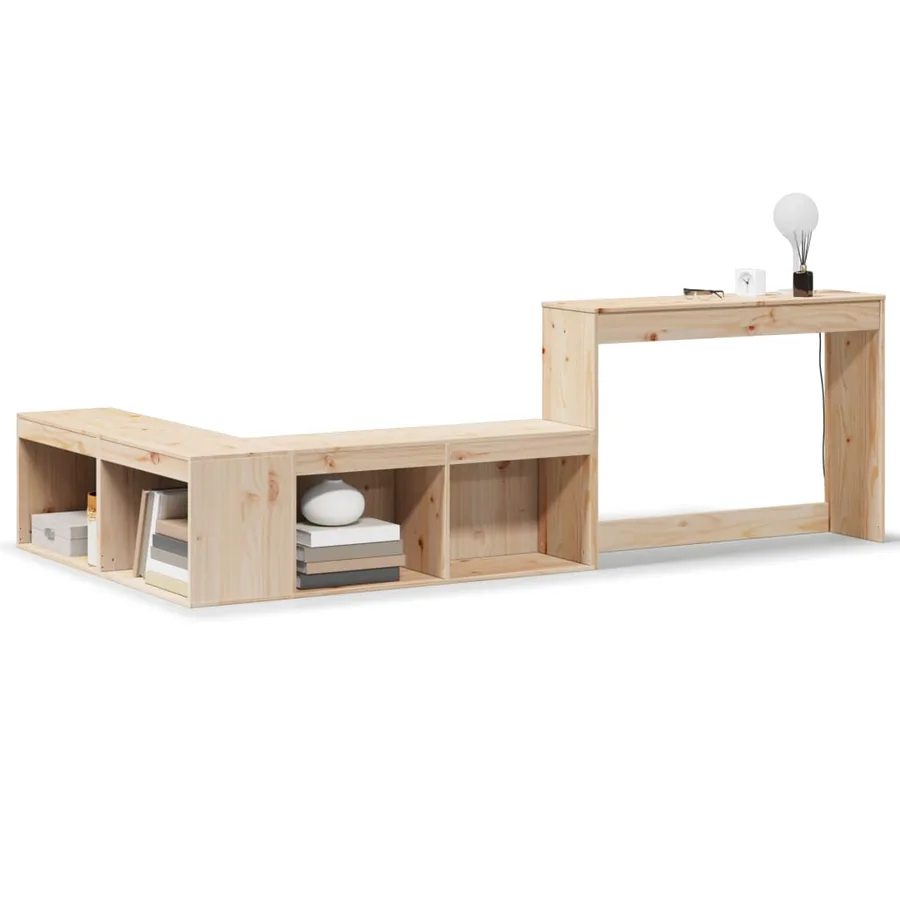Table de chevet avec bureau 232 x 122 x 75 cm Bois de pin massif - 2
