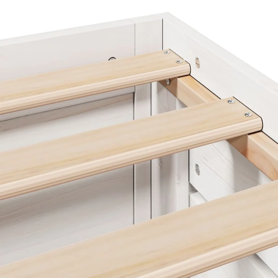 Cadre de lit sans matelas avec tiroirs 90x200 cm bois de pin - 11