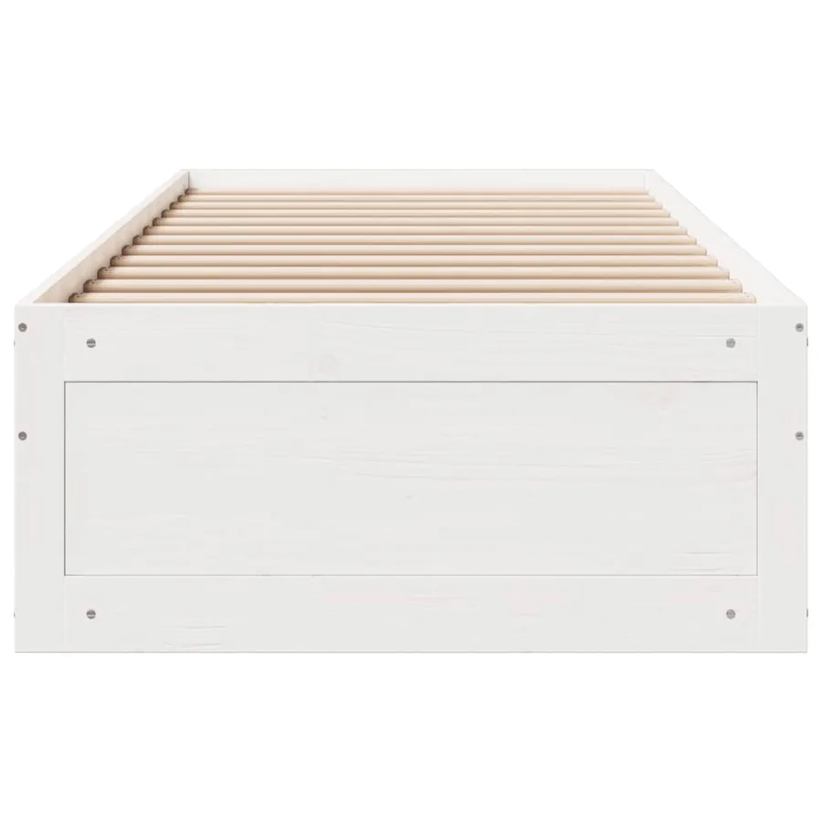 Cadre de lit sans matelas avec tiroirs 90x200 cm bois de pin - 4