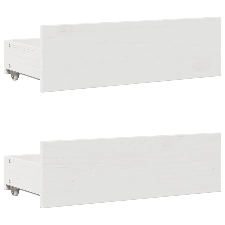 Cadre de lit sans matelas avec tiroirs 90x200 cm bois de pin - 9