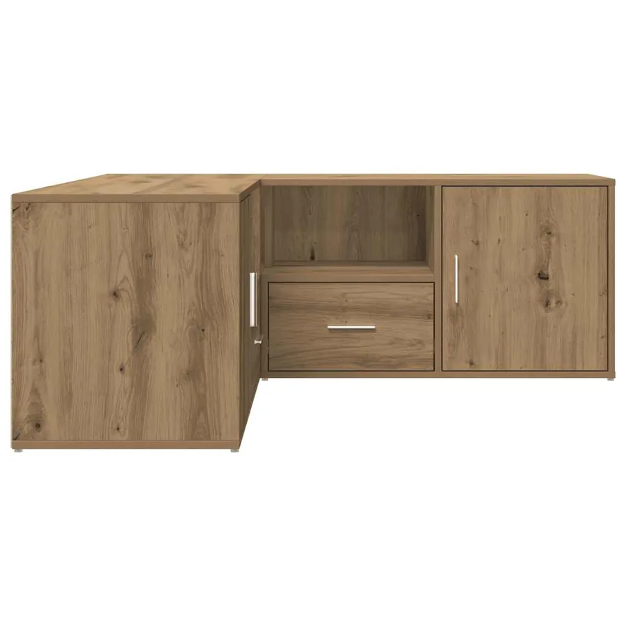 Armoire d'angle chêne artisanal 200x40x45 cm bois d'ingénierie - 10
