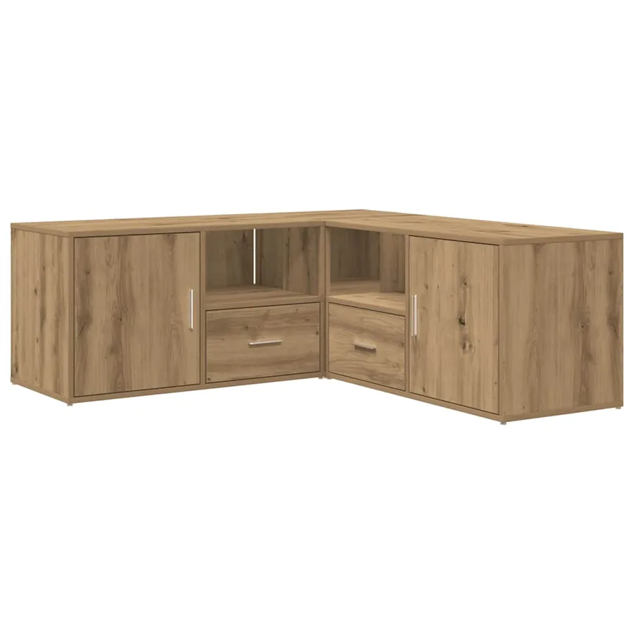 Armoire d'angle chêne artisanal 200x40x45 cm bois d'ingénierie - 5