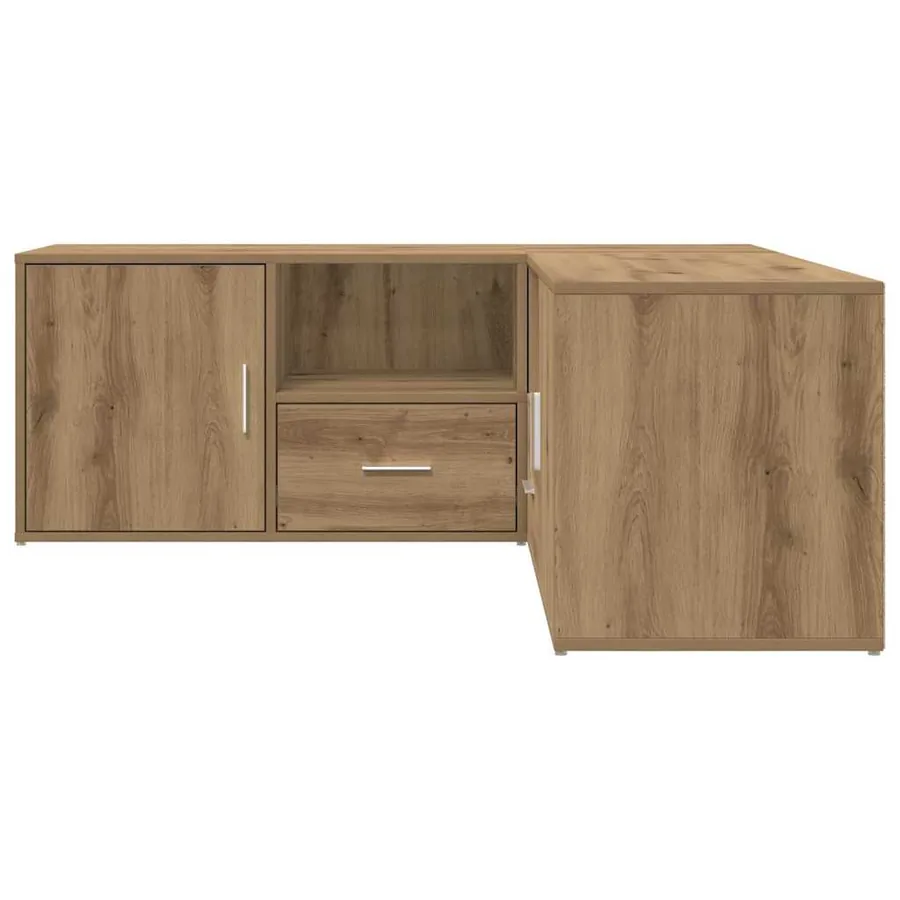 Armoire d'angle chêne artisanal 200x40x45 cm bois d'ingénierie - 9