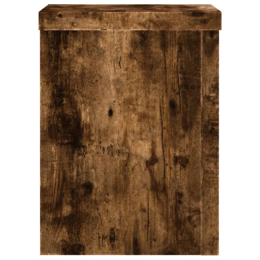 Supports pour plantes 2 pcs chêne fumé bois d'ingénierie - 4