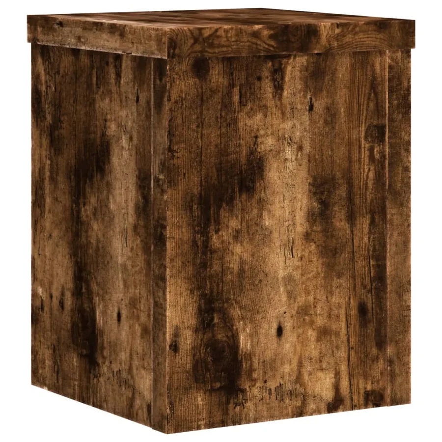 Supports pour plantes 2 pcs chêne fumé bois d'ingénierie - 5