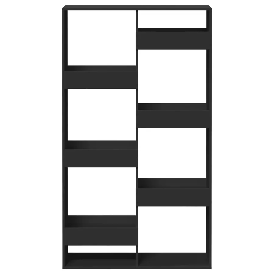 Cloison de séparation noir 100x33x175 cm bois ingénierie - 4