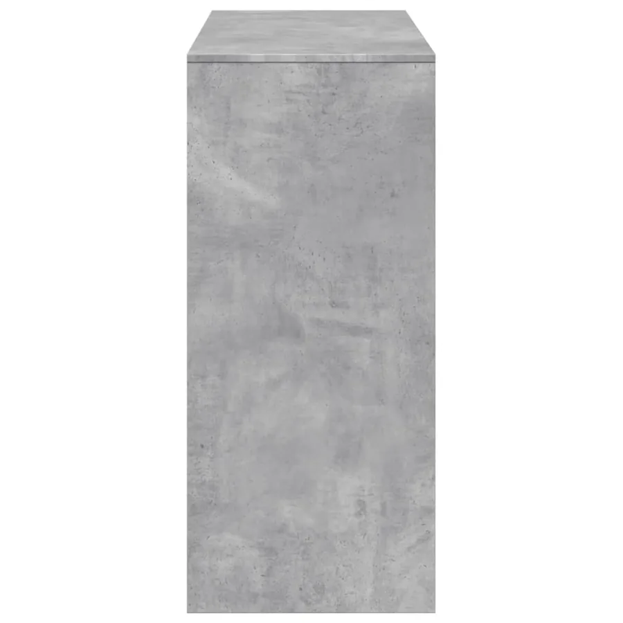 Table de bar avec étagère gris béton bois d'ingénierie - 5