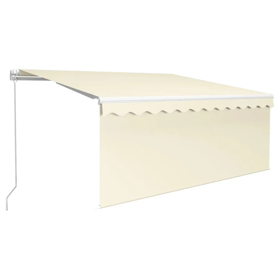 Manual Retractable Awning with Blind 3.5x2.5 m Cream - 2