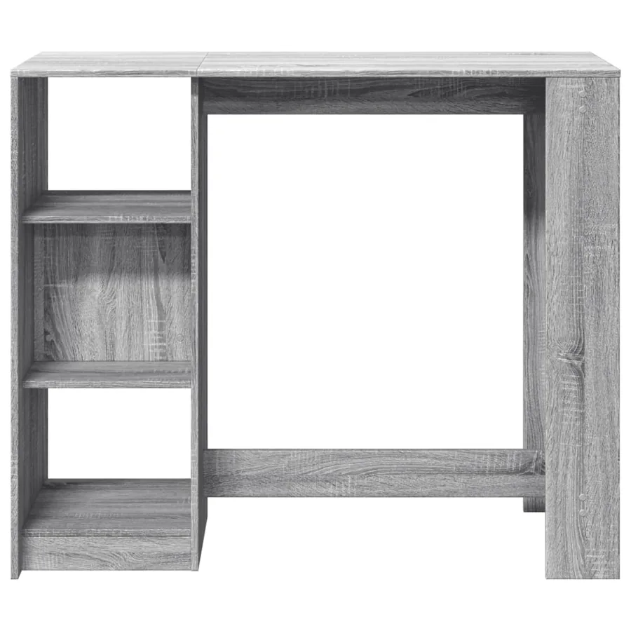 Table de bar avec étagère sonoma gris bois d'ingénierie - 4
