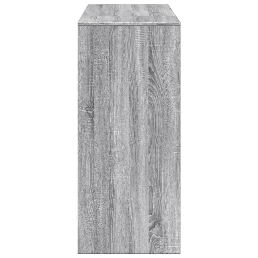 Table de bar avec étagère sonoma gris bois d'ingénierie - 5