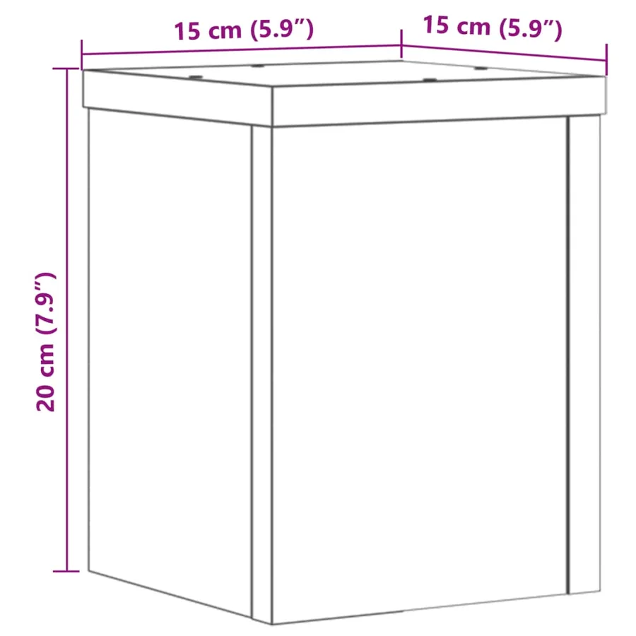 Supports pour plantes 2 pcs chêne sonoma bois d'ingénierie - 10