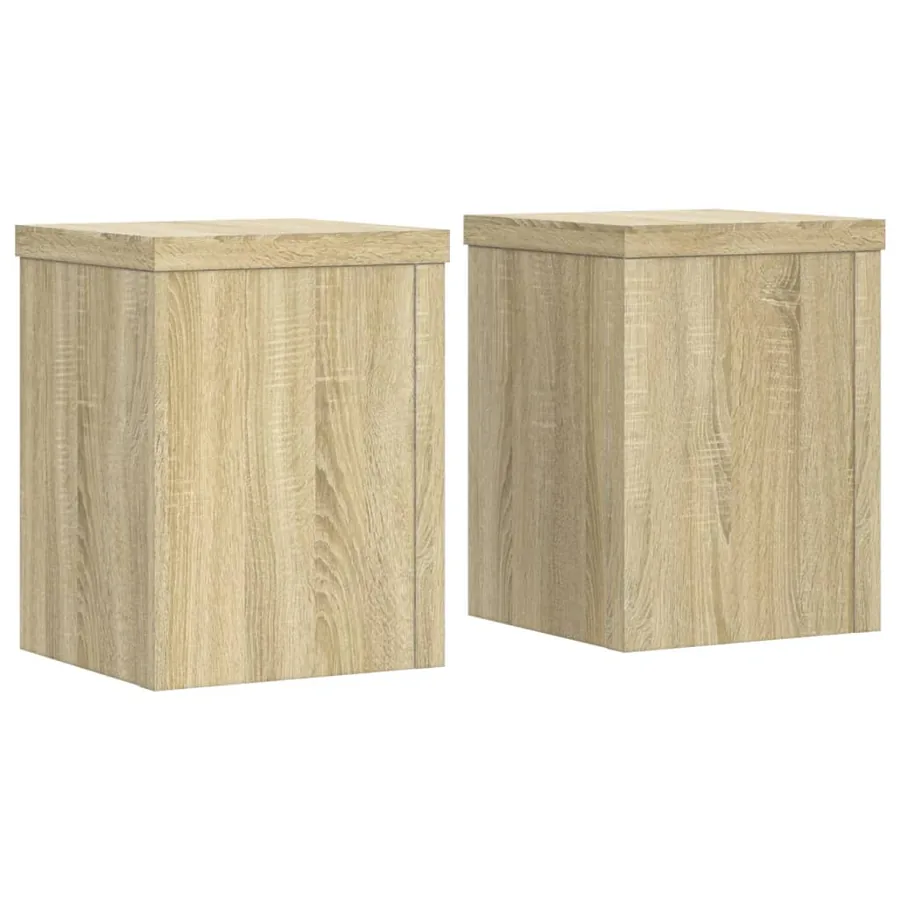 Supports pour plantes 2 pcs chêne sonoma bois d'ingénierie - 2