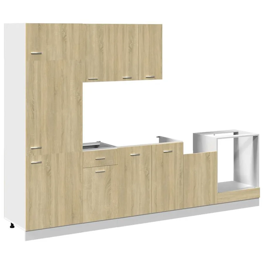 Ensemble de 7 meubles de cuisine "Lyon" en chêne Sonoma - 2