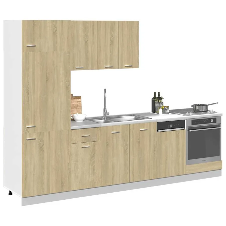 Ensemble de 7 meubles de cuisine "Lyon" en chêne Sonoma - 3