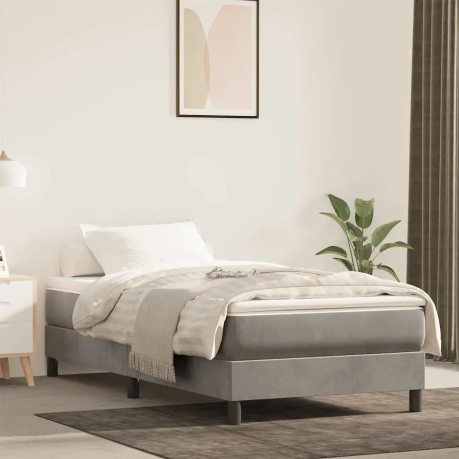 Matelas à ressorts ensachés 100 x 220 cm Gris clair