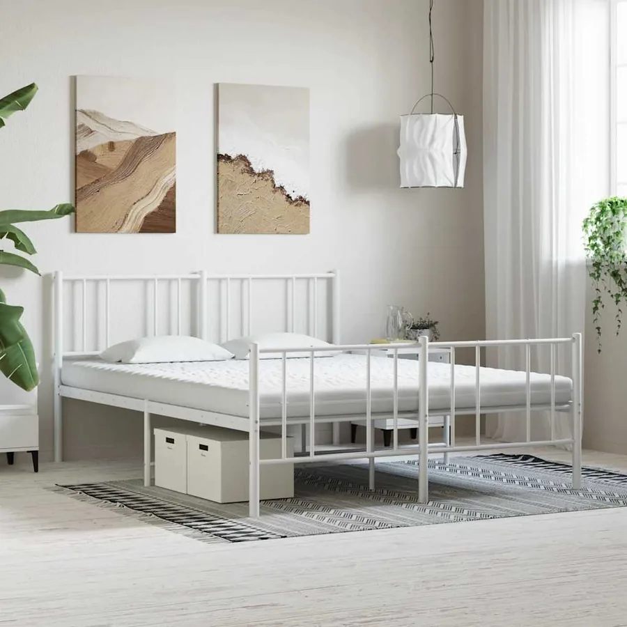 Matelas en mousse blanc 160x220 cm 7 zones dureté 20 ILD - 2