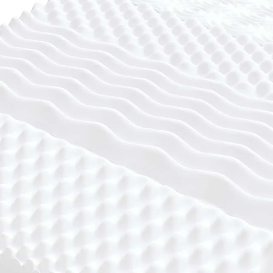 Matelas en mousse blanc 160x220 cm 7 zones dureté 20 ILD - 5