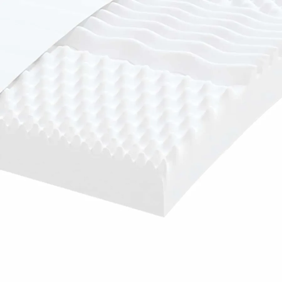 Matelas en mousse blanc 160x220 cm 7 zones dureté 20 ILD - 6