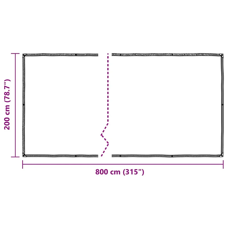 Housse de protection plantes avec œillets 2x8 m polyéthylène - 10