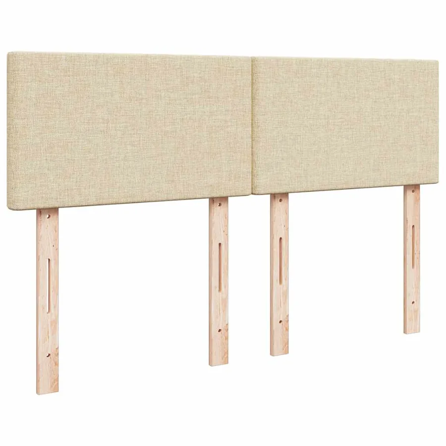 Sommier à lattes de lit avec matelas Crème 140x190 cm Tissu - 12