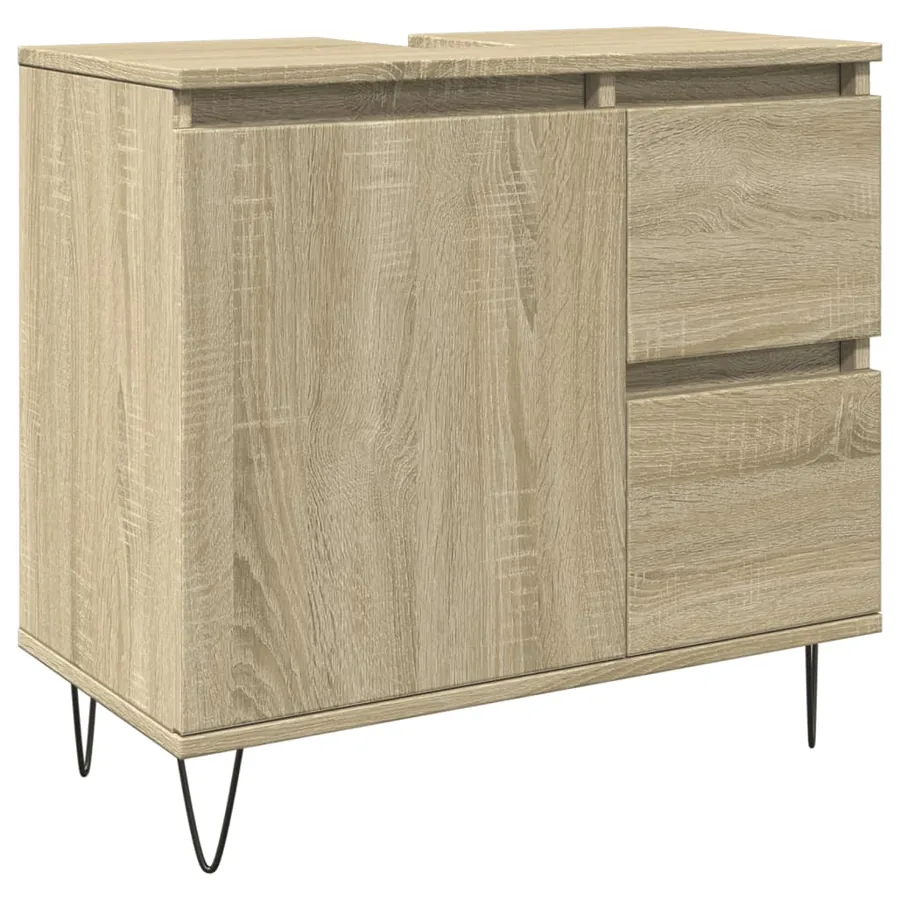 Ensemble de meubles de salle de bain 3 pcs chêne sonoma - 8