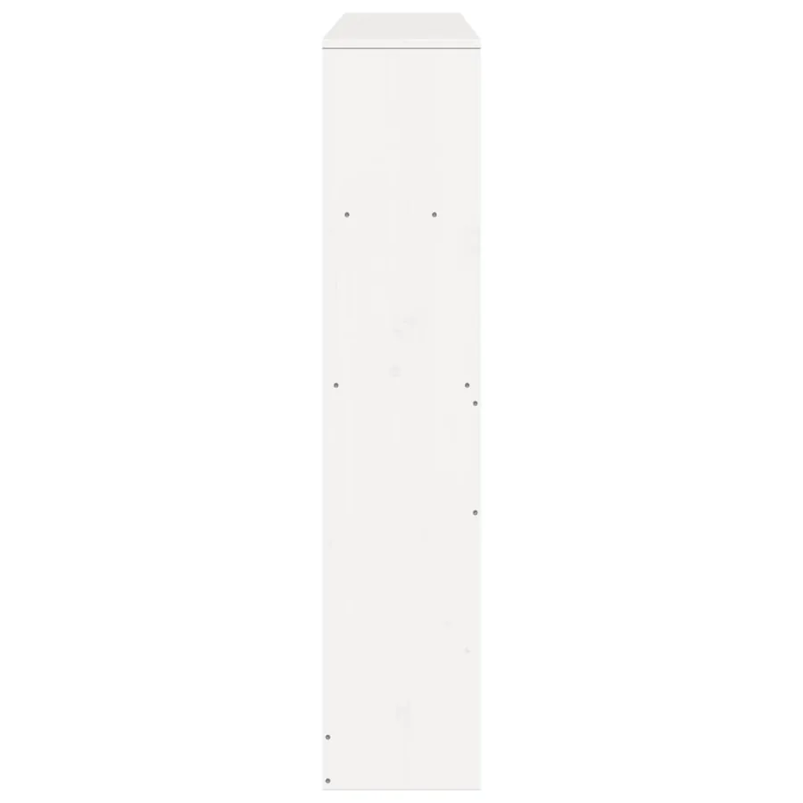 Tête de lit avec rangement blanc 160 cm bois massif de pin - 5