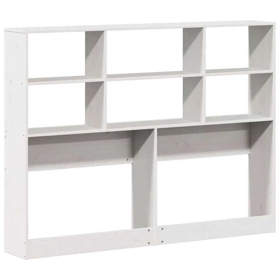 Tête de lit avec rangement blanc 160 cm bois massif de pin - 6