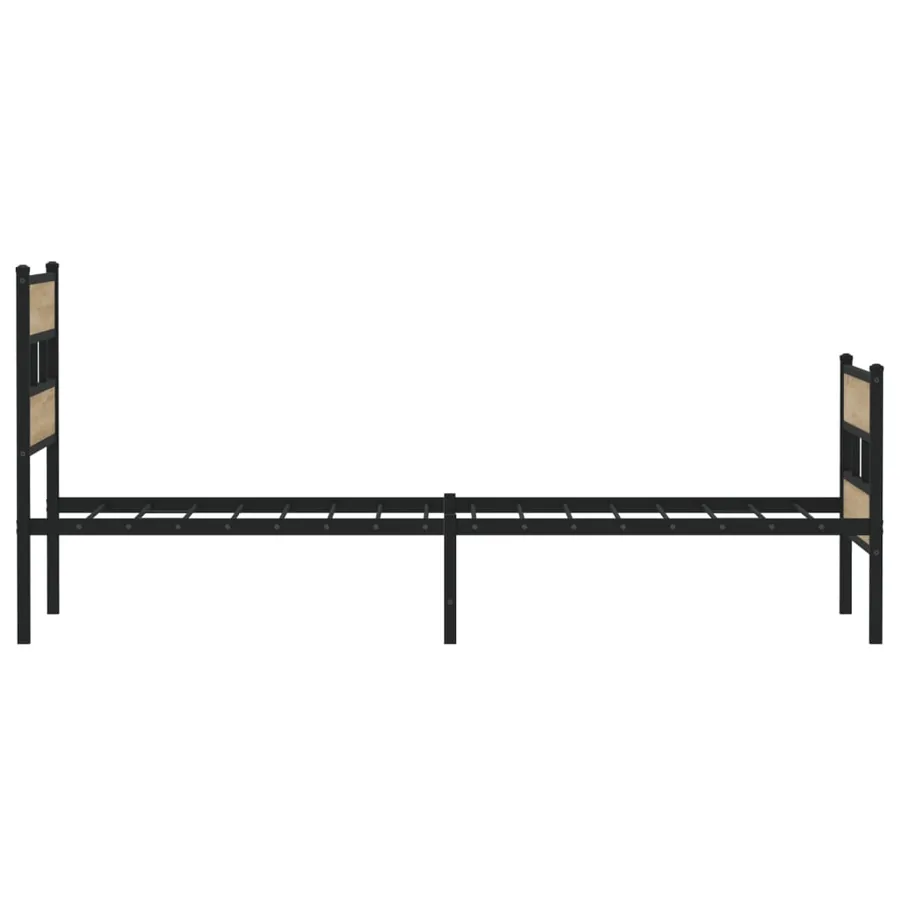 Cadre de lit en métal sans matelas chêne sonoma 90x190 cm - 5