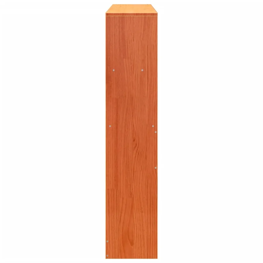 Tête de lit avec rangement cire marron 140cm bois massif de pin - 5