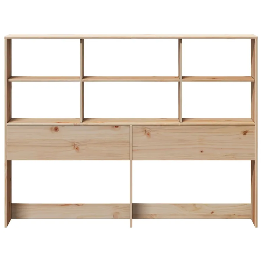 Tête de lit avec rangement 140 cm bois massif de pin - 4