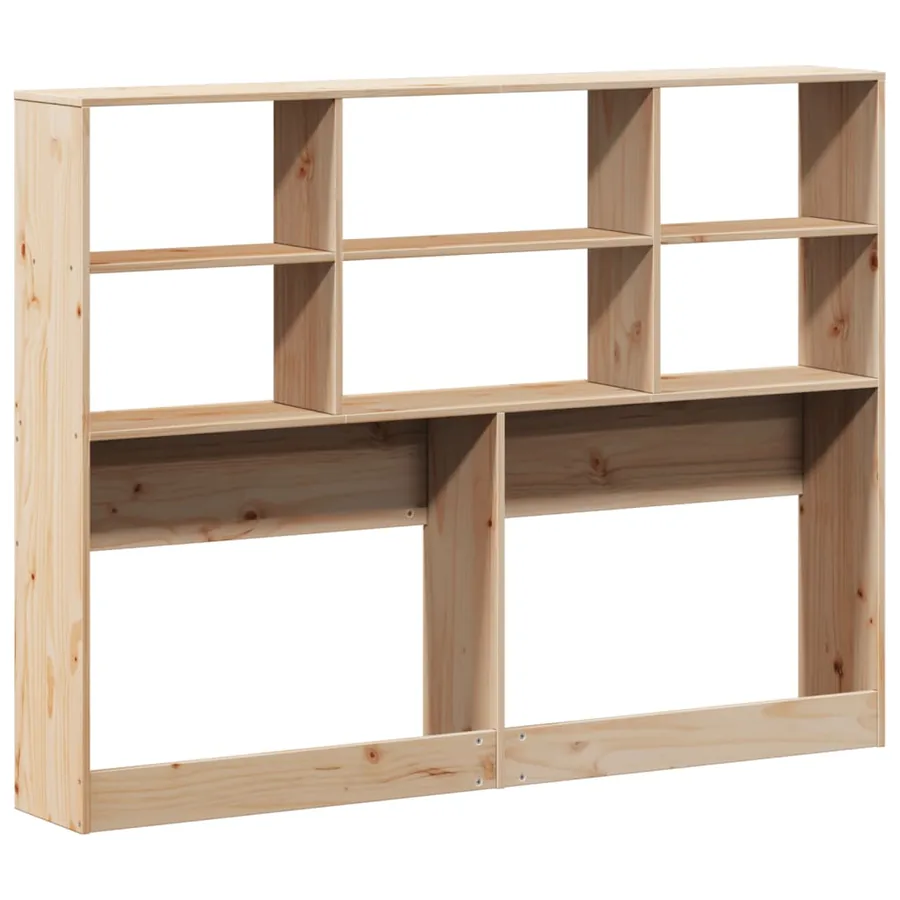 Tête de lit avec rangement 140 cm bois massif de pin - 6