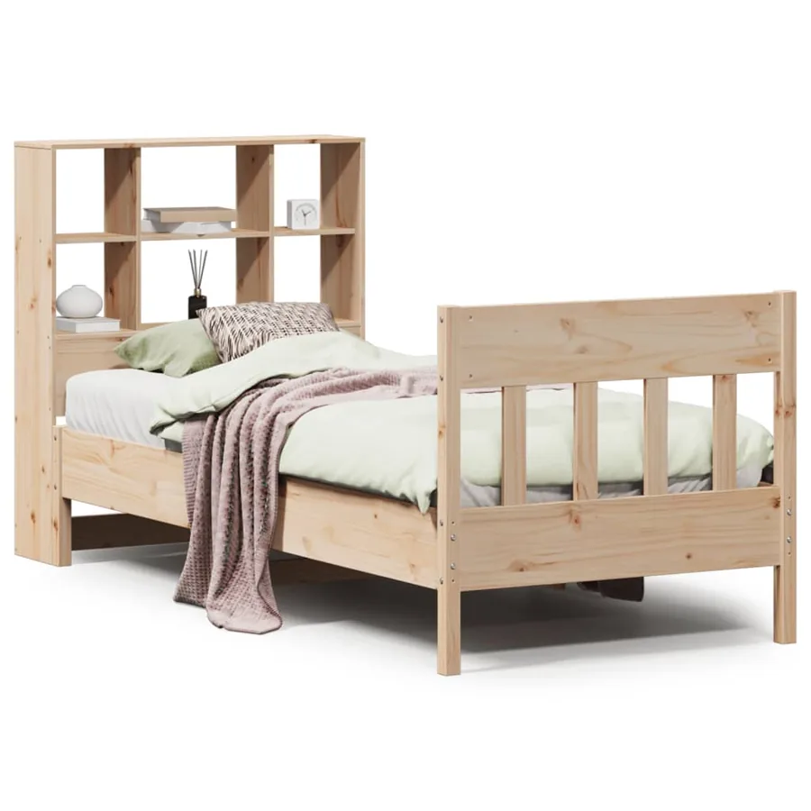 Cadre de lit sans matelas 90x200 cm bois de pin massif - 2