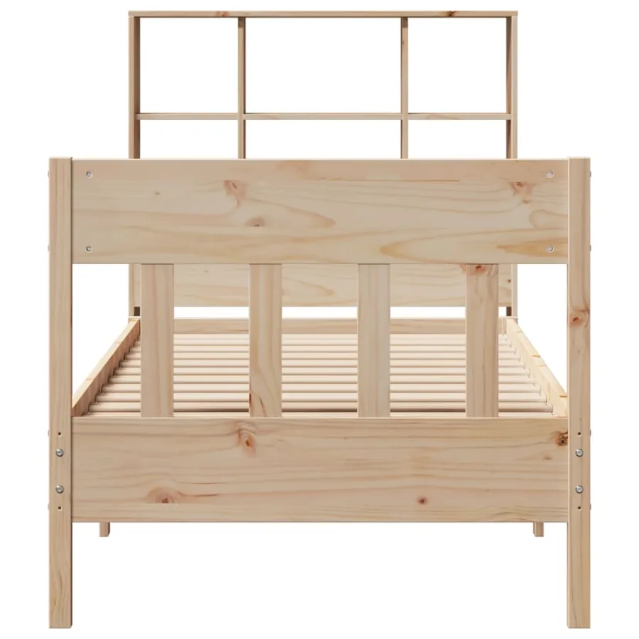 Cadre de lit sans matelas 90x200 cm bois de pin massif - 4