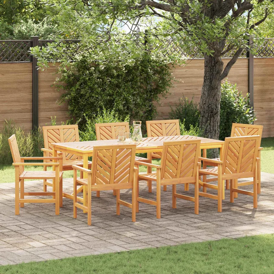 Chaise de salle à manger 8 pcs Naturel Bois d'Acacia Massif